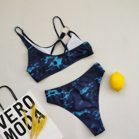 Split Swimsuit Women Hoop Smudge Split Swimsuit Women Europe And America - ROUTINE FASHION