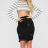 Hole bag hip skirt denim skirt - ROUTINE FASHION