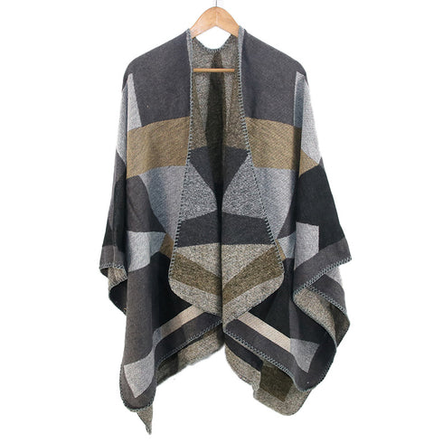 Women's Cape Thickened Cashmere Like Warm Cape - ROUTINE FASHION