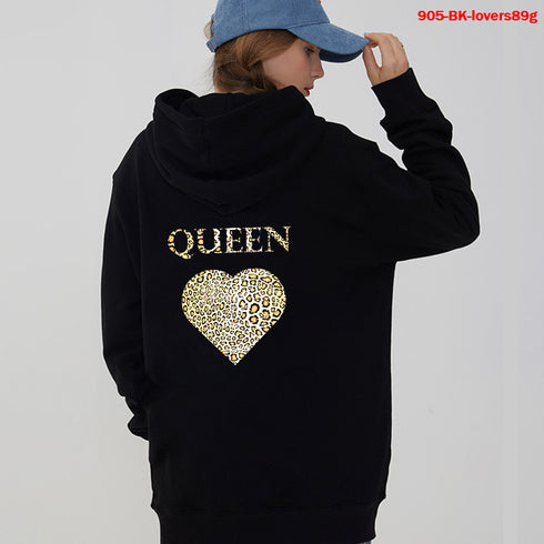 Women Hoodies King Queen Printed Sweatshirt Lovers - ROUTINE FASHION