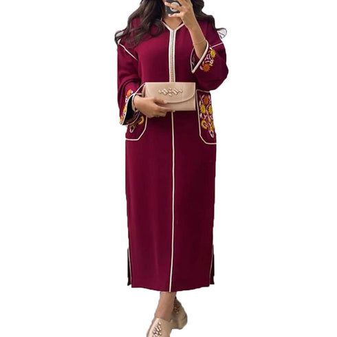 Muslim Dress Dubai Hijab Long Ladies Hooded Fashion Elegant Long Dress - ROUTINE FASHION