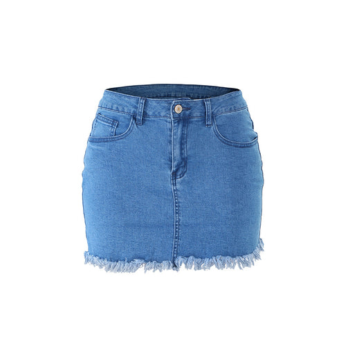 European And American Retro Tassel Denim Skirt Women - ROUTINE FASHION