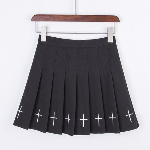 Pleated skirt women's embroidered skirt - ROUTINE FASHION