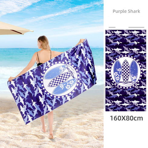 Double Sided Fleece Printed Beach Towel Microfiber Beach Towel - ROUTINE FASHION