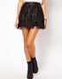 PU Leather Fringe Bag Hip Skirt Skirt - ROUTINE FASHION