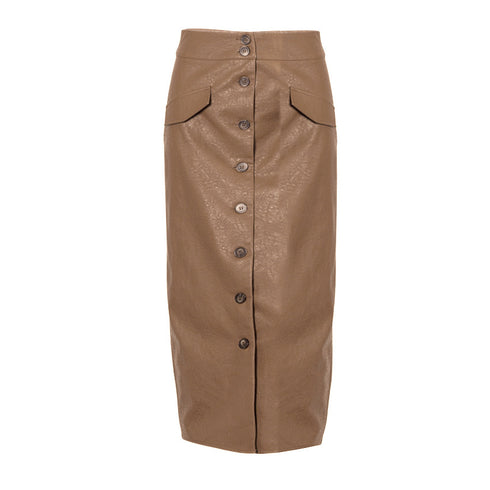 Retro slim leather skirt - ROUTINE FASHION