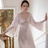 Romantic Nightgown Nightwear Princess Women Vintage Sleepwear Satin - ROUTINE FASHION