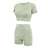 Fashion Simple Women's Yoga Shorts Short Sleeve Suit - ROUTINE FASHION