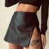 Summer Spice Fashion Chain Split Leather Skirt - ROUTINE FASHION