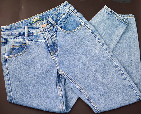 High-rise slim straight-leg washed jeans - ROUTINE FASHION