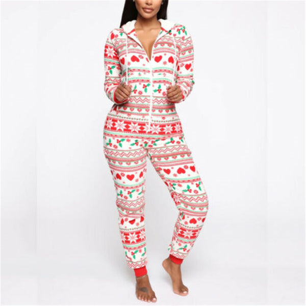 Hooded Nightwear for women Christmas Pajamas set - ROUTINE FASHION