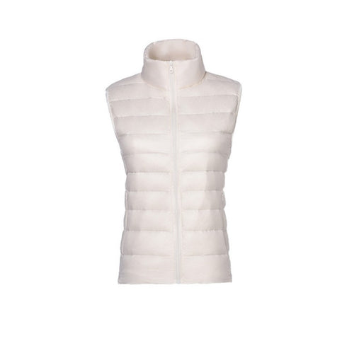 Stand-up Collar Lightweight Down Jacket Women's Vest - ROUTINE FASHION