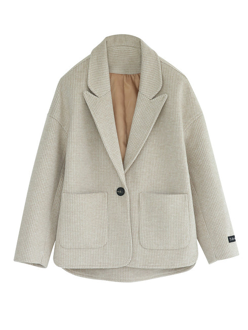 Small Woolen Coat Women Short Coat Female Korean Style Woolen Student Loose Suit - ROUTINE FASHION