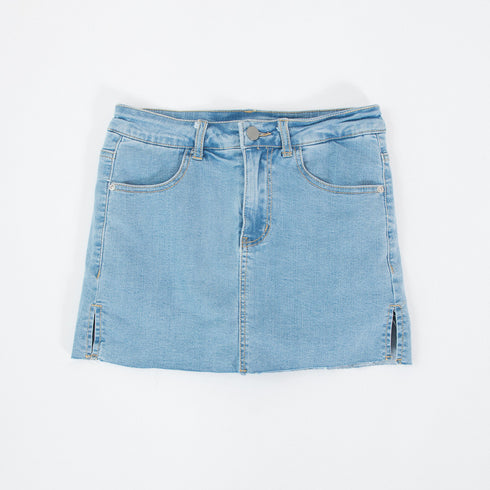 Women's split denim skirt pants - ROUTINE FASHION