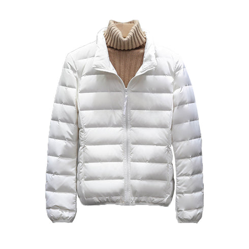 Women's Short Stand-up Collar Lightweight Down Jacket - ROUTINE FASHION