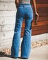 High-stretch Slim-fit Lace-up Wide-leg Flared Jeans - ROUTINE FASHION