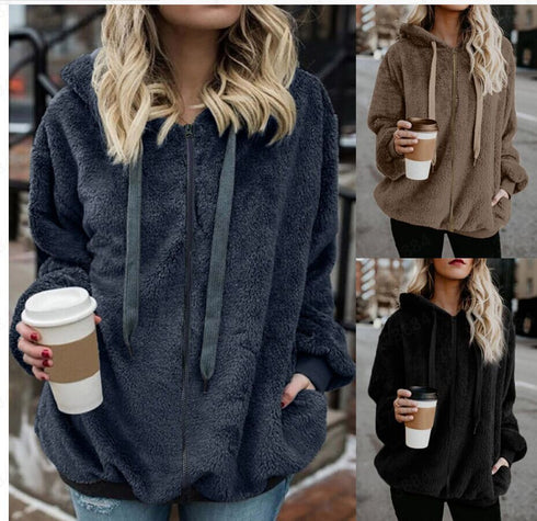 Women's Long Sleeve Sweatshirt Fleece Jacket - ROUTINE FASHION