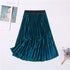 Gold velvet pleated skirt - ROUTINE FASHION