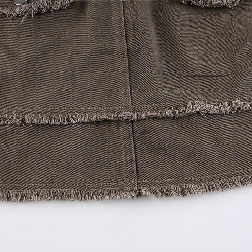 High-waisted Denim Denim Skirts - ROUTINE FASHION