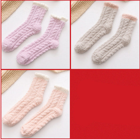 Women Thermal Fluffy Socks Autumn Winter Warm Socks - ROUTINE FASHION