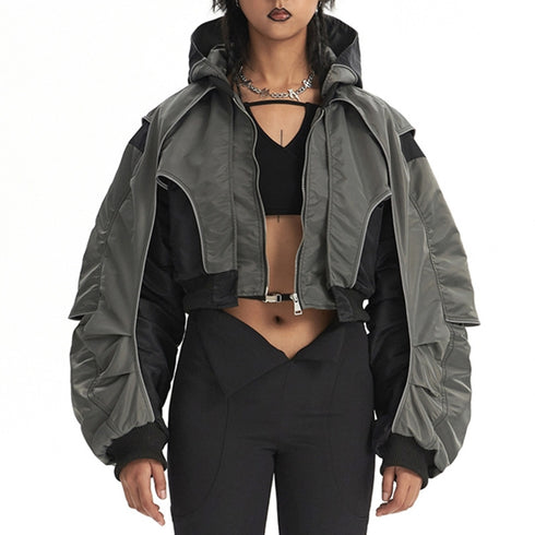 MA-1 Bomber Jacket Reflective Splicing Jacket - ROUTINE FASHION