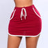 Elastic waist stripe stitching mini skirt - ROUTINE FASHION