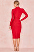 V-neck Tight Wrap Hip Temperament Party Auto Show Host Dress - ROUTINE FASHION