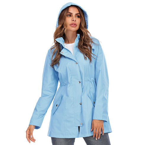 Waterproof zipper raincoat jacket - ROUTINE FASHION