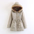 Thick Winter Jacket Women Large Size Long Section Hooded parka outerwear new fashion fur collar Slim padded cotton warm coat - ROUTINE FASHION