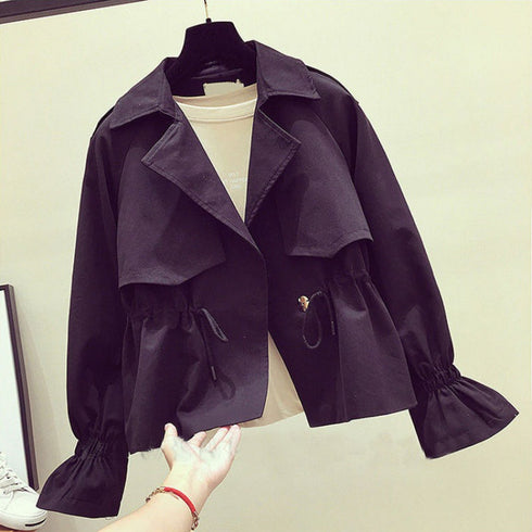 Women's short short trench coat - ROUTINE FASHION