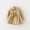 Double-breasted button trench coat belt trench coat skirt - ROUTINE FASHION