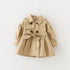 Double-breasted button trench coat belt trench coat skirt - ROUTINE FASHION