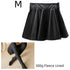 High waist Faux Leather Skirt sun skirt pleated skirt - ROUTINE FASHION