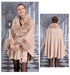 Women's Rex Rabbit Fur Shawl Cape - ROUTINE FASHION