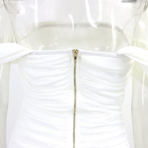 Women's Wrap Bust  Back Dress Pleated Mesh Skirt - ROUTINE FASHION