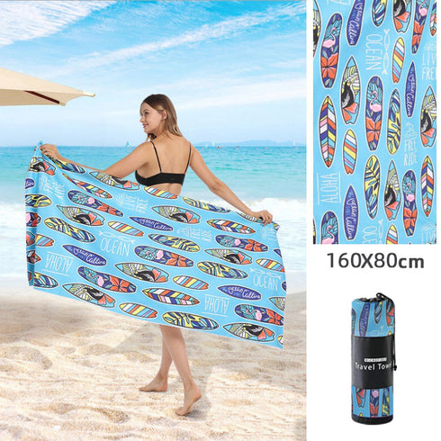 Double Sided Fleece Printed Beach Towel Microfiber Beach Towel - ROUTINE FASHION