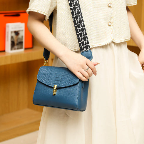 Women's Fashion Simple Top Layer Cowhide Single Shoulder Messenger Bag - ROUTINE FASHION