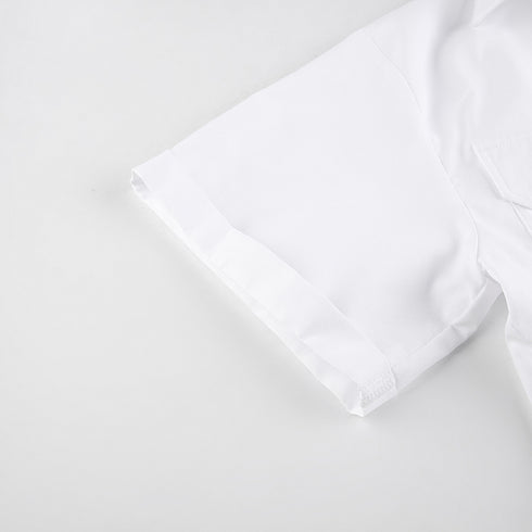 Women's Crop Navel Twist Solid Polo Collar Shirt T-Shirt Top - ROUTINE FASHION