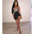 Sling Party Nightclub Party Lace Slit Bandage Dress - ROUTINE FASHION