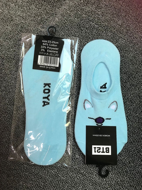 Cartoon boat socks men and women socks shallow mouth socks cotton thin section invisible socks - ROUTINE FASHION