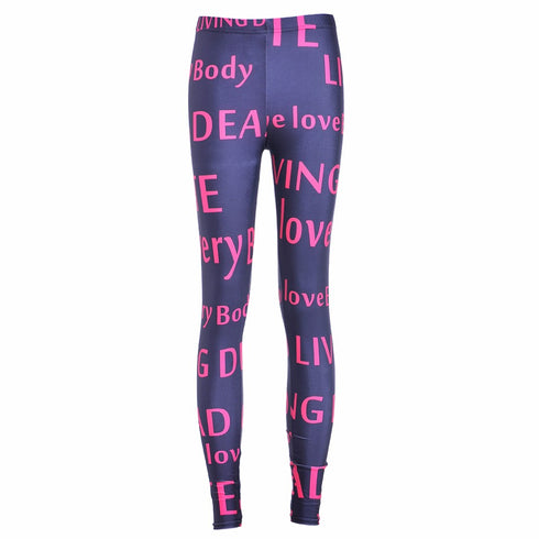 Digital printing leggings tights nine pants women - ROUTINE FASHION