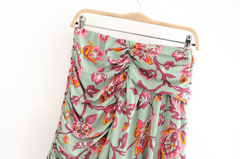Printed pleated mini skirt - ROUTINE FASHION