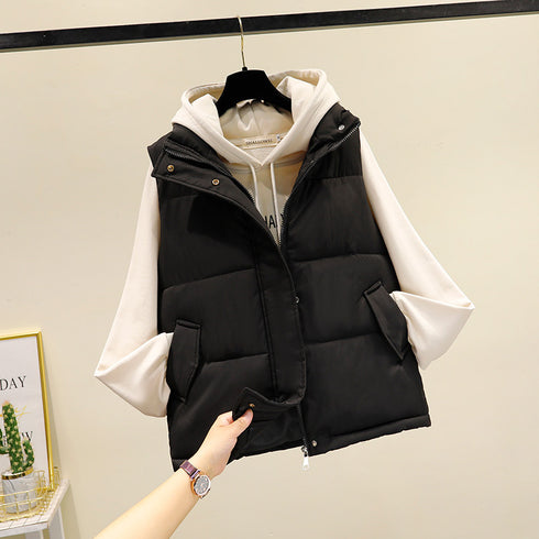 Loose Waistcoat Cotton-padded Jacket Student Vest - ROUTINE FASHION