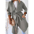 Lapel solid color long trench coat - ROUTINE FASHION