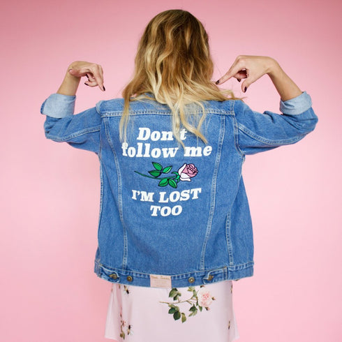 Monogrammed denim jacket - ROUTINE FASHION