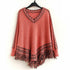 Fringed Cape Jacket With Hem Solid Color Sweater Shawl Sweater - ROUTINE FASHION