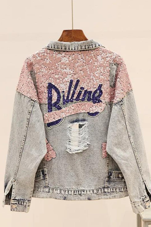 Loose Distressed Denim Jacket Women Jacket - ROUTINE FASHION