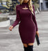 Long-sleeve Knitted Dress Slim Waist - ROUTINE FASHION