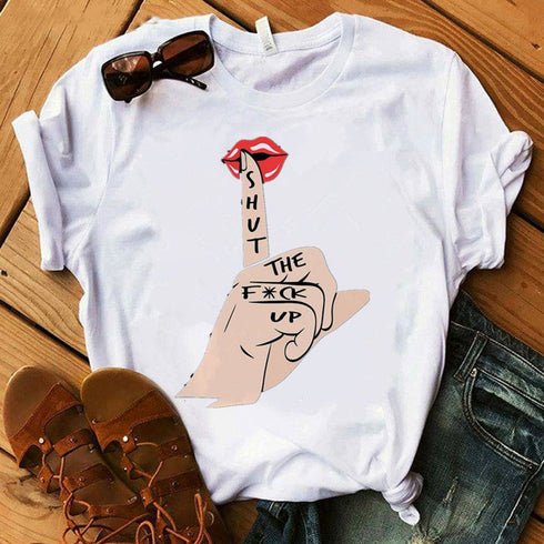 Women's short - sleeved T-shirt blouse - ROUTINE FASHION