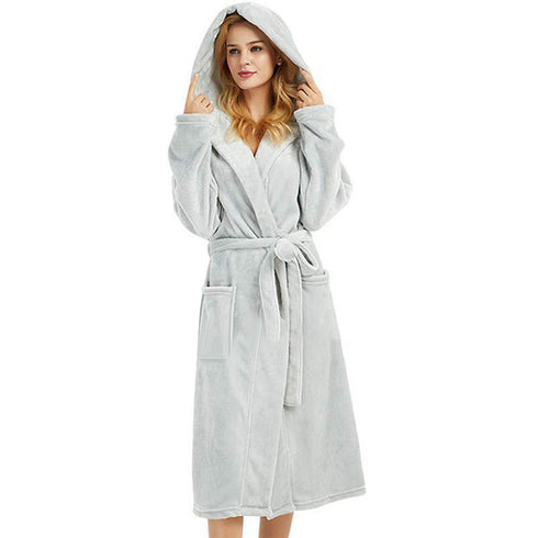 Women's Minimalist Plus-size Extended Bathrobe With Long - ROUTINE FASHION